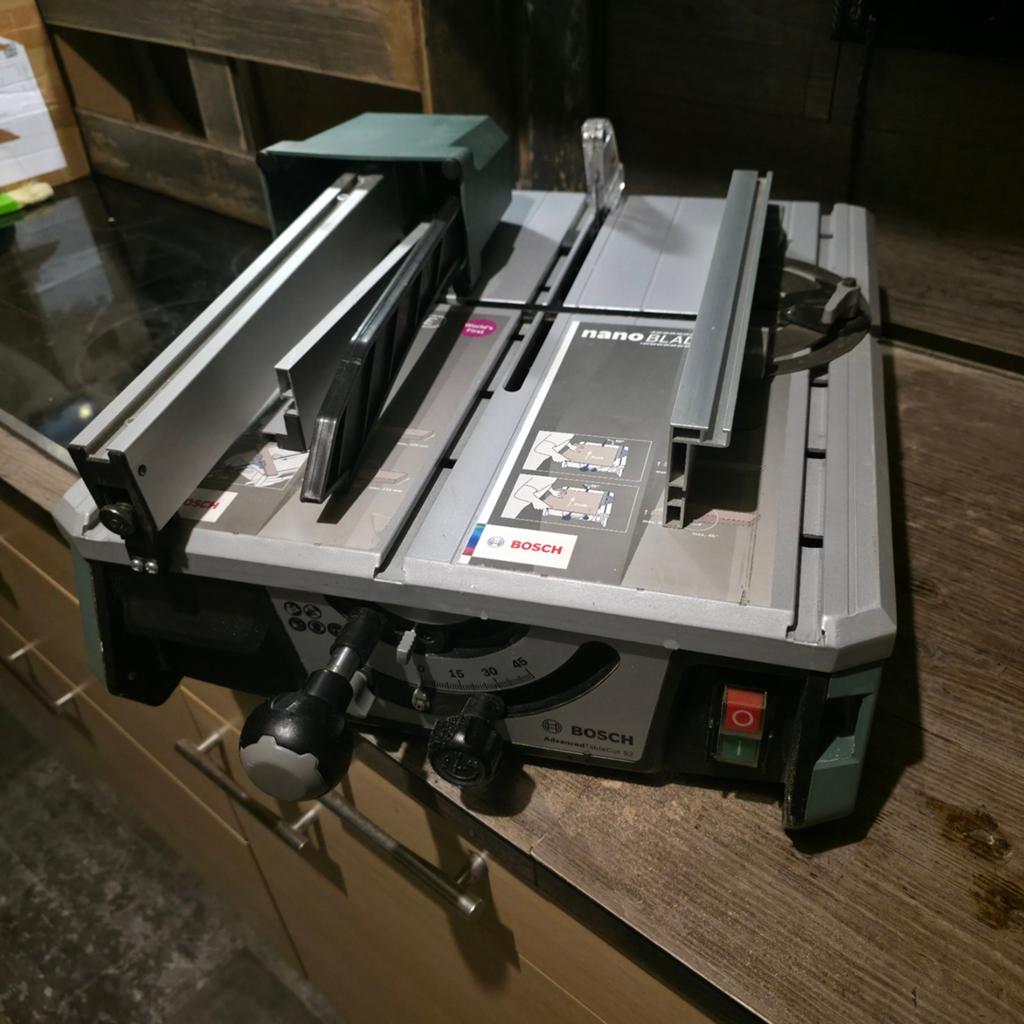 Bosch zaagtafel nanoblade tafelzaag, Ophalen of Verzenden, 1200 watt of meer, Cirkelzaag, 30 tot 70 mm