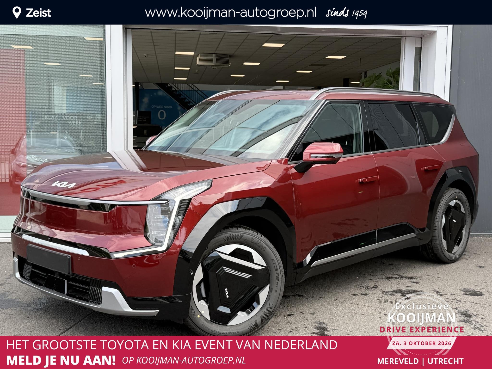 Kia EV9 Plus Advanced 99.8 kWh | Rijklaarprijs is incl inrui, Auto's, Automaat, Achterwielaandrijving, EV9, 100 kWh