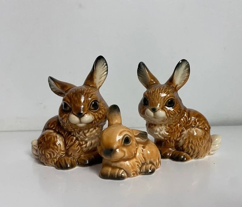 Goebel porseleinen konijntjes – set van 3 (vintage), Ophalen of Verzenden, Gebruikt, Dier