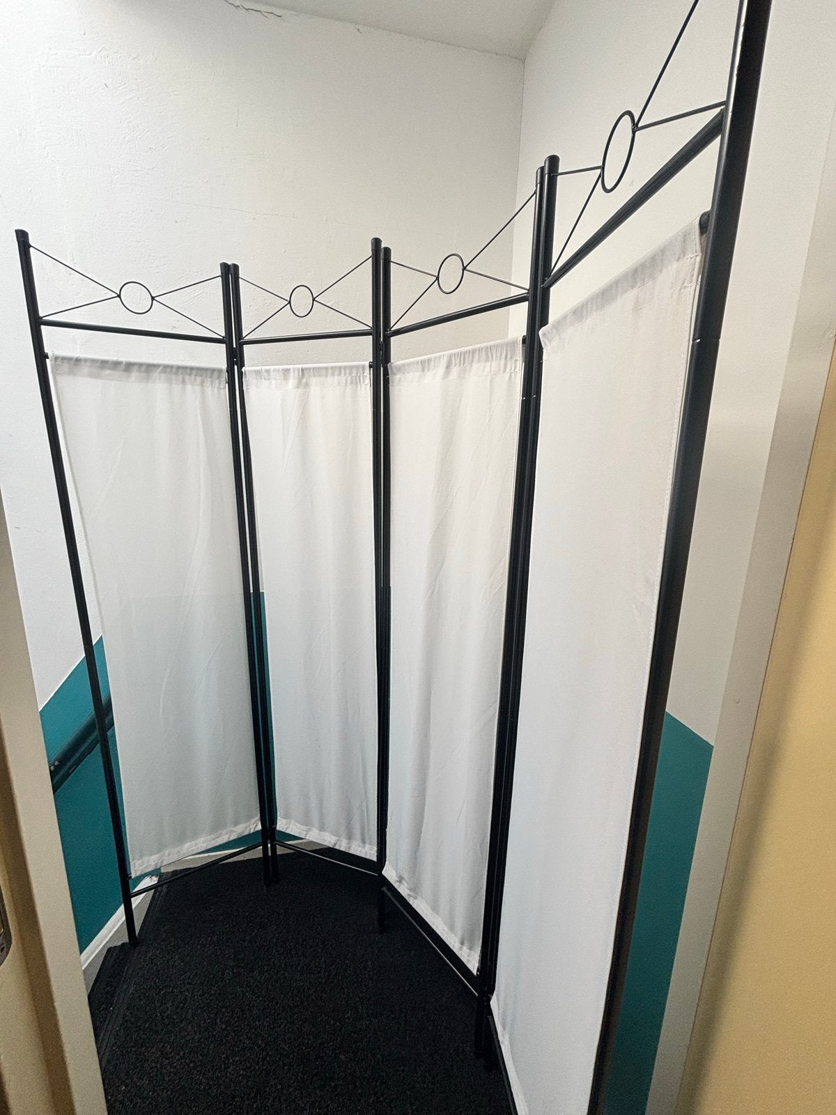 Kamerverdeler / kamerscherm met 4 panelen, Huis en Inrichting, Woonaccessoires | Kamerschermen, Gebruikt, Ophalen