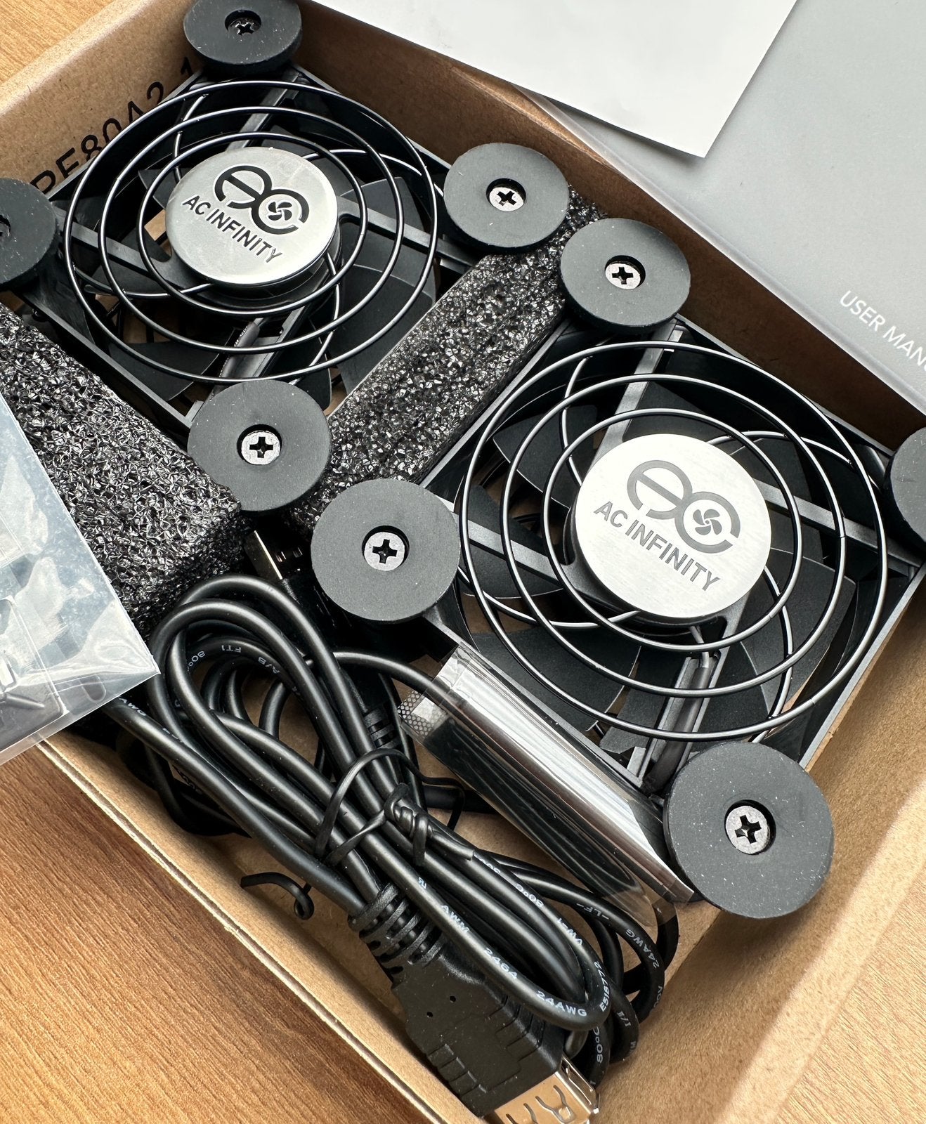 AC Infinity Multifan S5 80 mm stille dual USB ventilator fan, Ophalen of Verzenden, Nieuw, Luchtkoeling