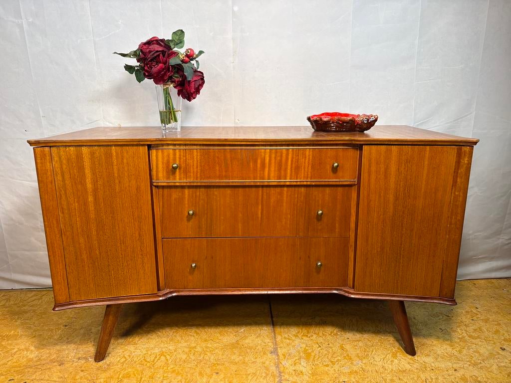 Gratis verzending!MidCentury Retro Vintage Teak Dressoir1960, Gebruikt, 100 tot 150 cm, -, -