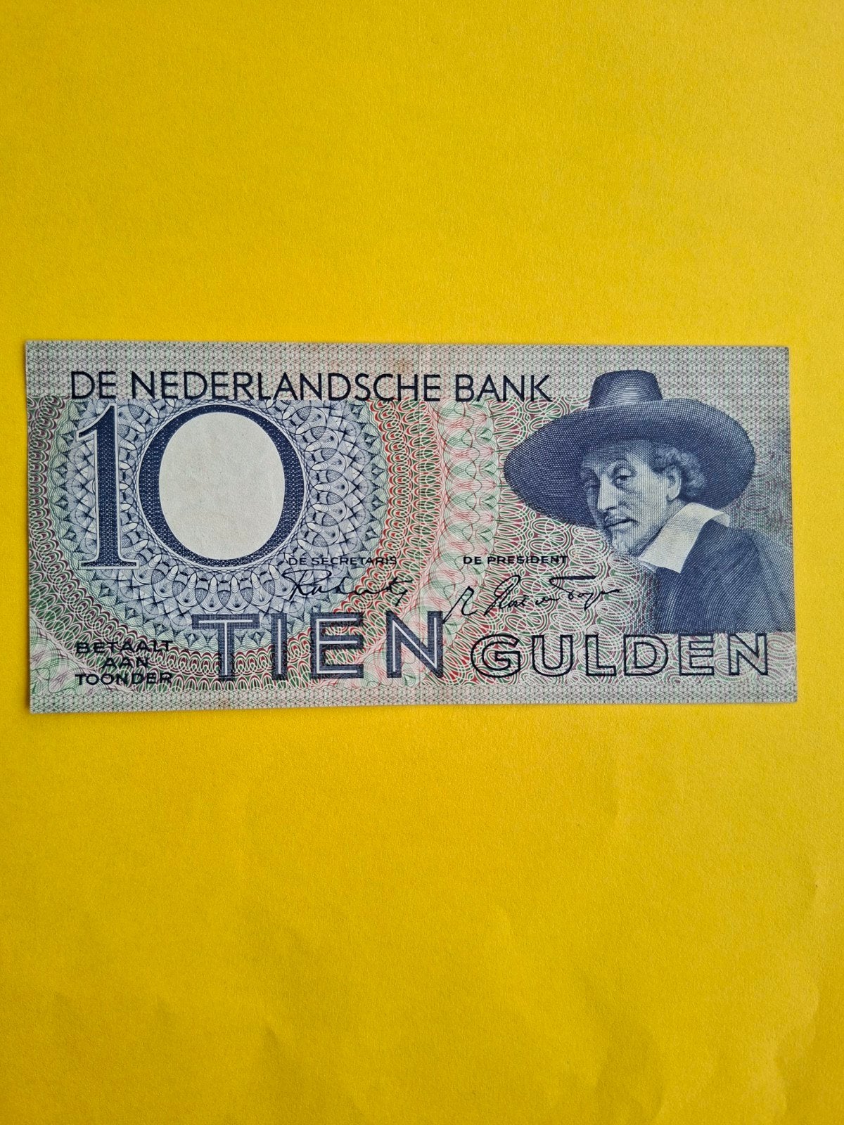 10 gulden Staalmeester uit 1944 in PR, Ophalen of Verzenden, 10 gulden, Los biljet