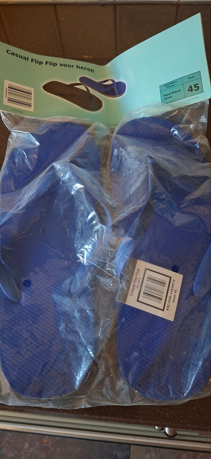 Casual Flip Flop voor heren - Maat 45, Ophalen of Verzenden, Nieuw, Blauw, Slippers