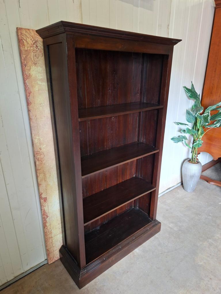 Koloniaal teakhouten boekenkast afm: 98x34m en 180cm hoog., Ophalen of Verzenden, 25 tot 50 cm, 150 tot 200 cm