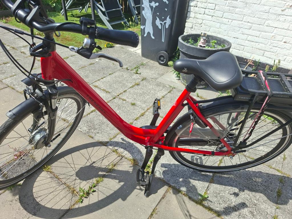 Mooie rode Trenergy elektrische fiets met accessoires, Ophalen of Verzenden, Overige merken