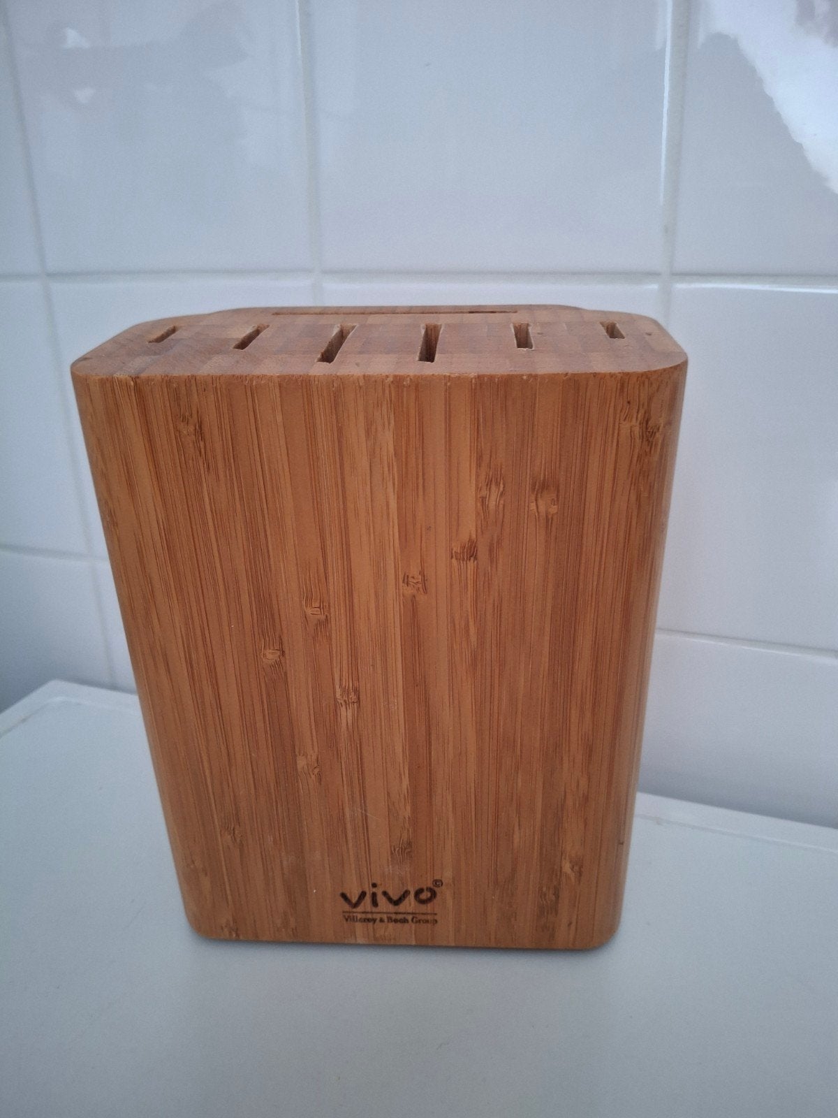 Messenblok Vivo bamboe, zonder de messen, Huis en Inrichting, Keuken | Keukenbenodigdheden, Ophalen of Verzenden, Zo goed als nieuw