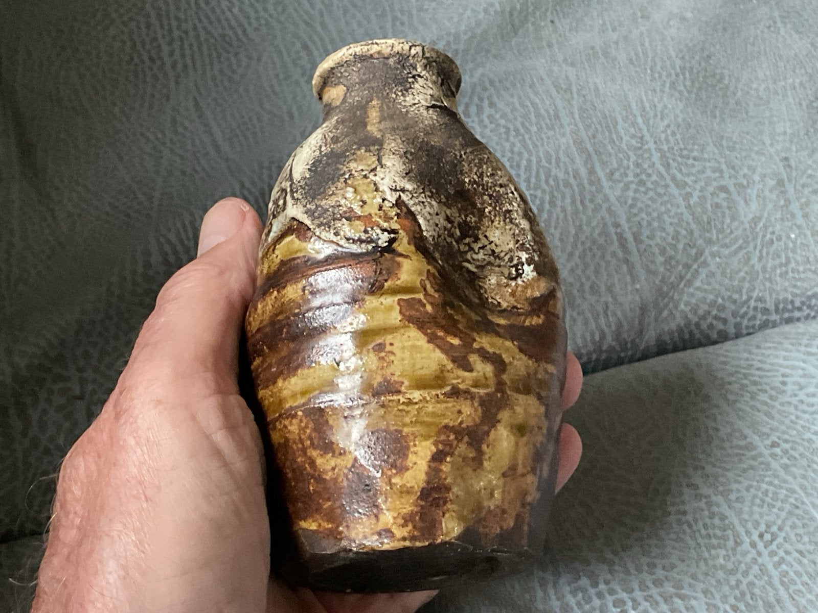 Oude Japanse Shigaraki Sake Fles - 20e Eeuw, Verzenden