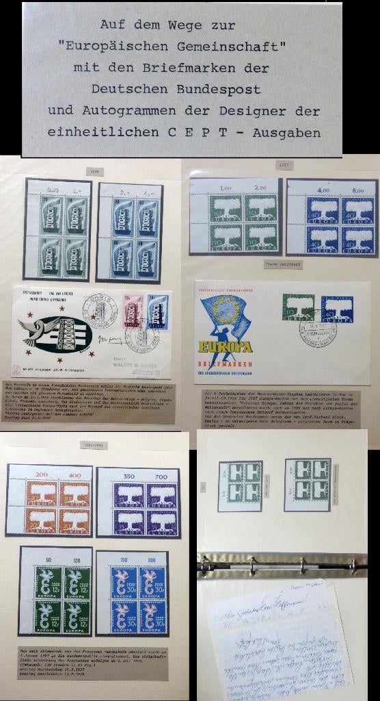 Unieke Europe CEPT collectie 1956-1994 met handtekeningen, Ophalen of Verzenden, Buitenland