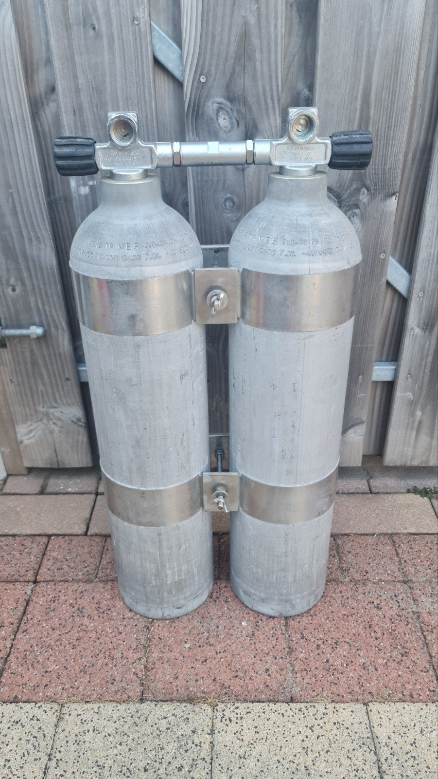 dubbel 7 aluminium, Ophalen, Zo goed als nieuw, Duikfles
