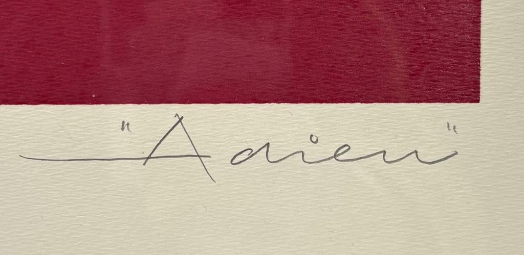 642. Zeefdruk, Ted Felen - "Adieu", 1992, Ophalen of Verzenden