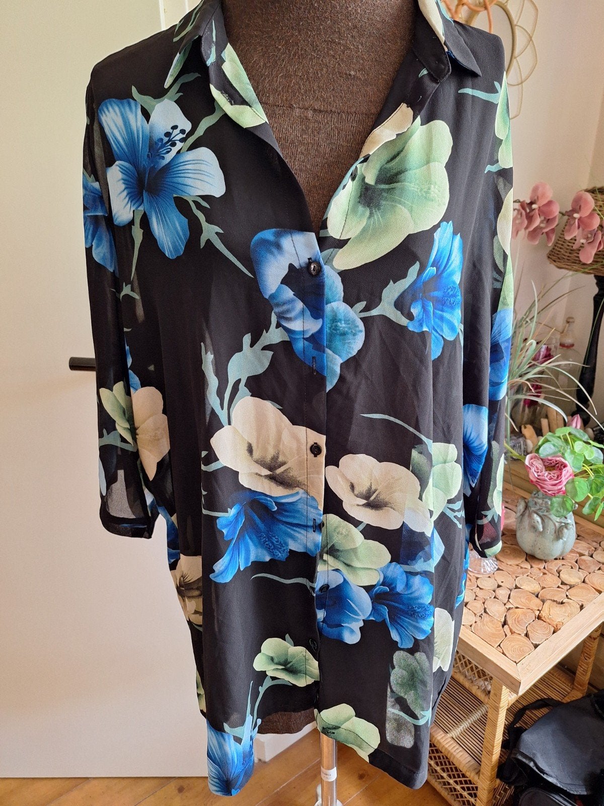Norah blouse 46 voile, Ophalen of Verzenden, Zo goed als nieuw, Maat 46/48 (XL) of groter