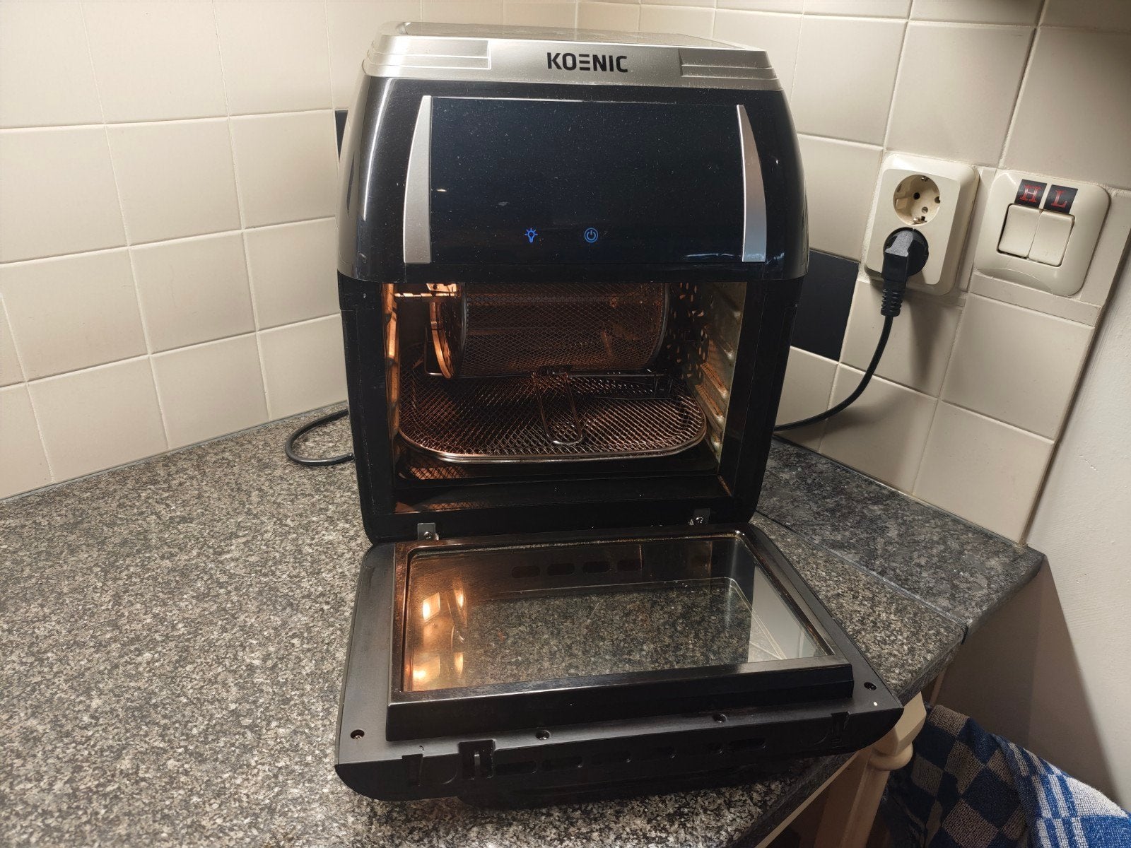 Koenic Airfryer KAF 121821 - gebruikt, Ophalen of Verzenden, Gebruikt, Airfryer, 1500 gram of meer