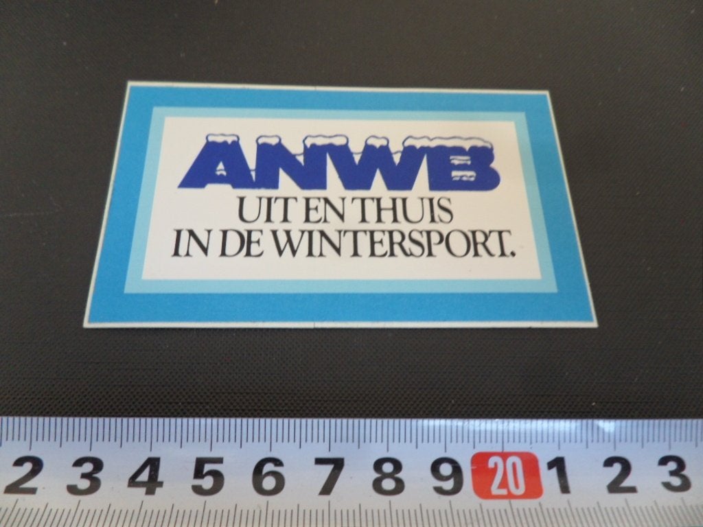 sticker ANWB uit en thuis in de wintersport, Ophalen, Zo goed als nieuw