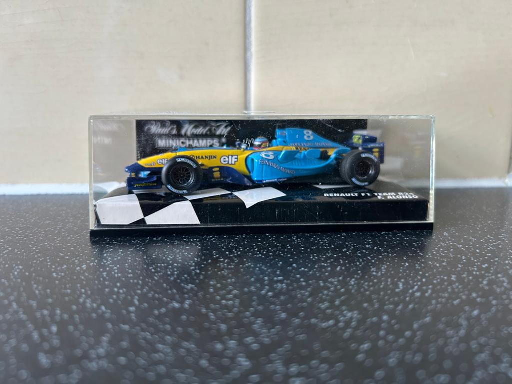 Minichamps 1:43, Renault F1 team, Fernando Alonso, 2004, Ophalen of Verzenden, Zo goed als nieuw, Auto, MiniChamps