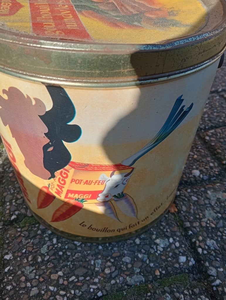 groot vintage Maggi blik, Verzamelen, Ophalen, Gebruikt, Overige, Overige merken