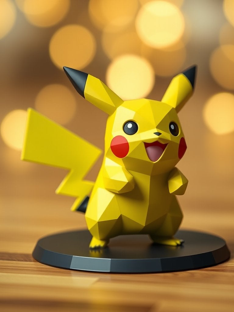 Pikachu Beeldje - Laag Poly Stijl, Ophalen of Verzenden, Nieuw