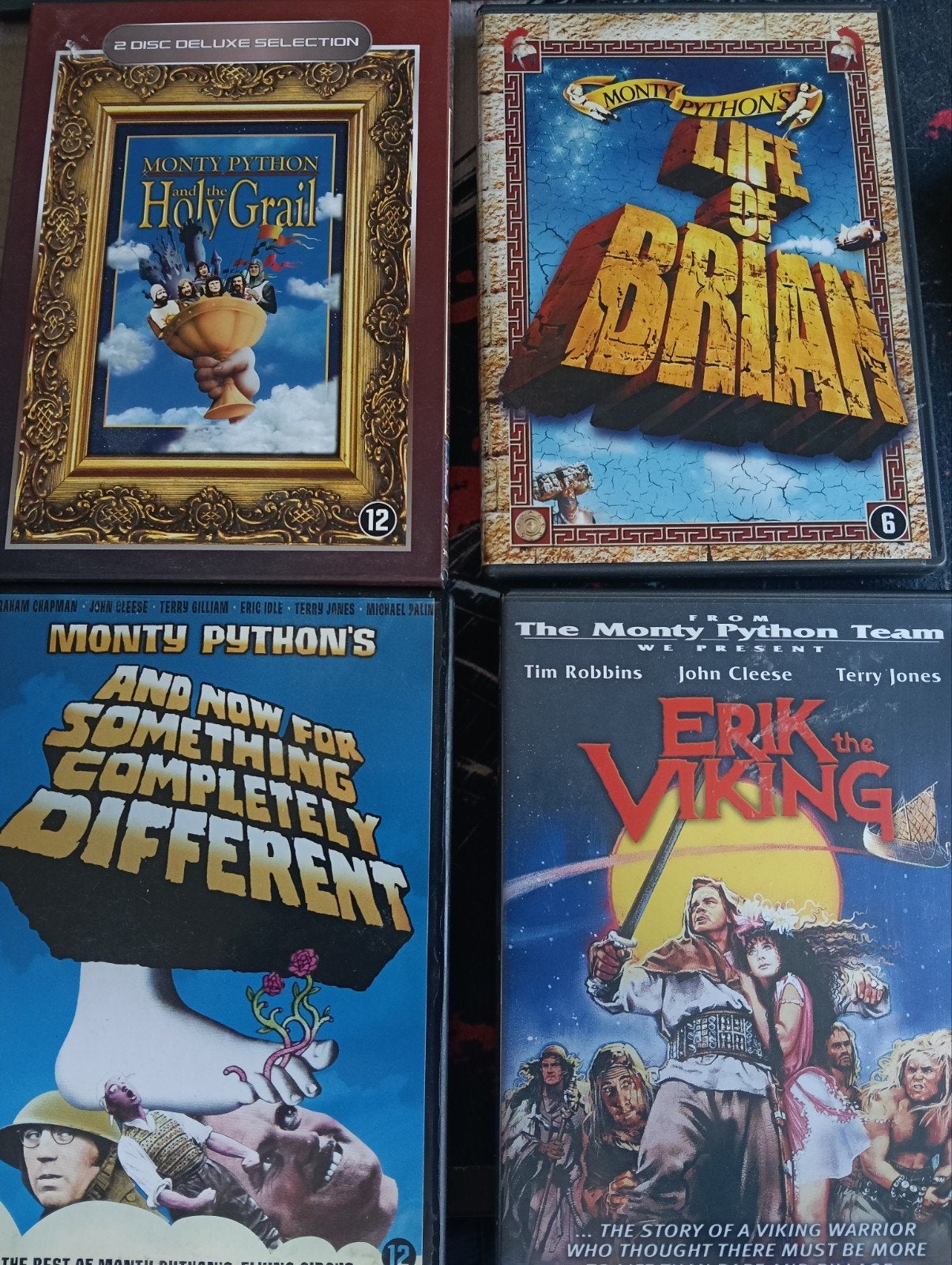 Monty Python DVD Collectie: Holy Grail, Life of Brian, Erik, Nederlands, Ophalen of Verzenden, Inclusief doosje, Vanaf 12 jaar