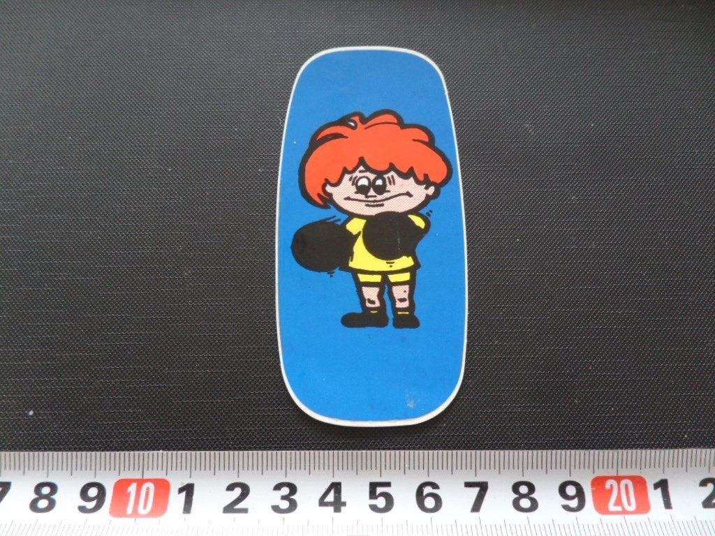 sticker strip kind jongen boksen, Verzamelen, Ophalen, Zo goed als nieuw