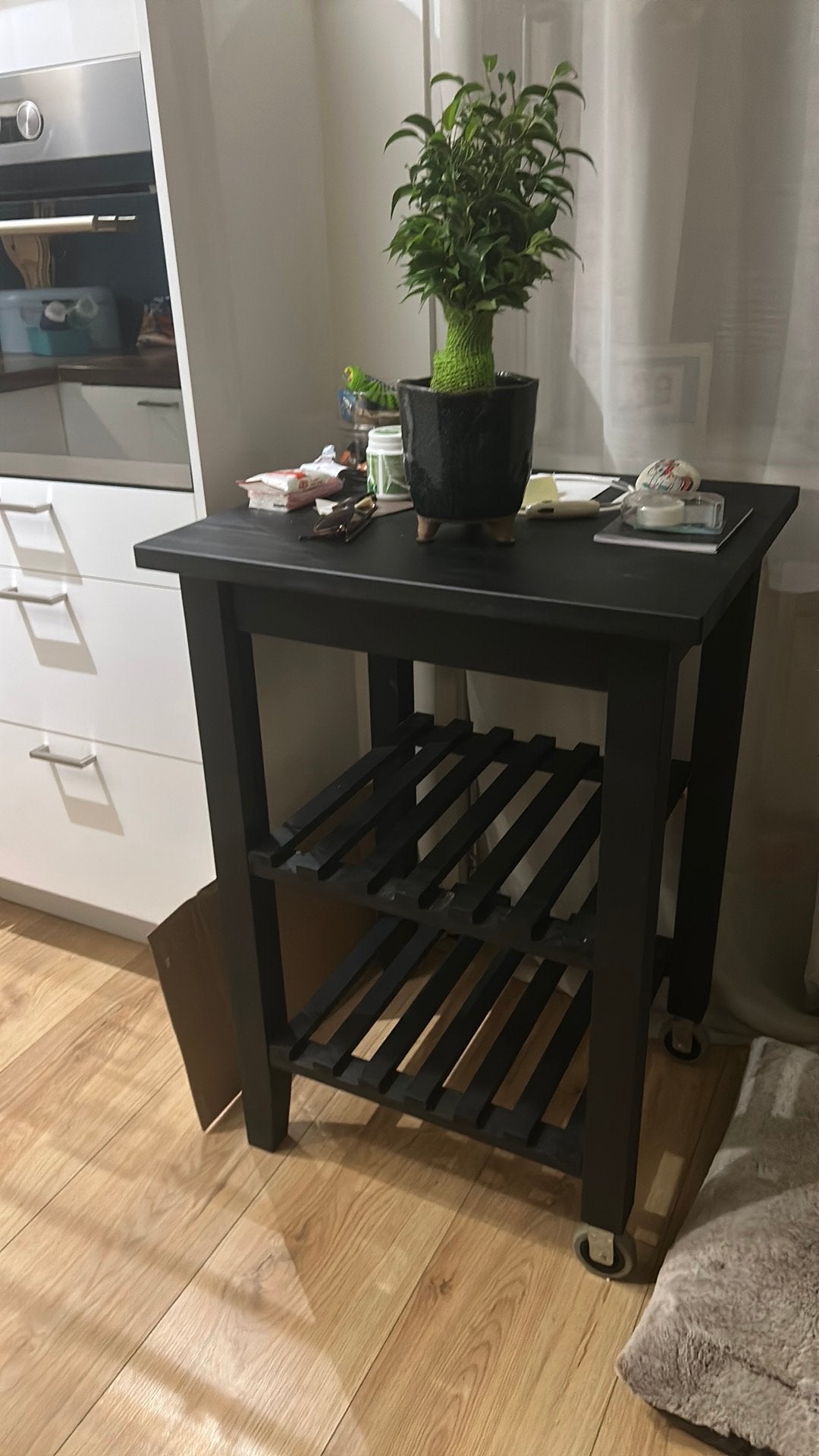 Keuken trolley Ikea, Ophalen, Gebruikt, Zwart, 50 tot 100 cm