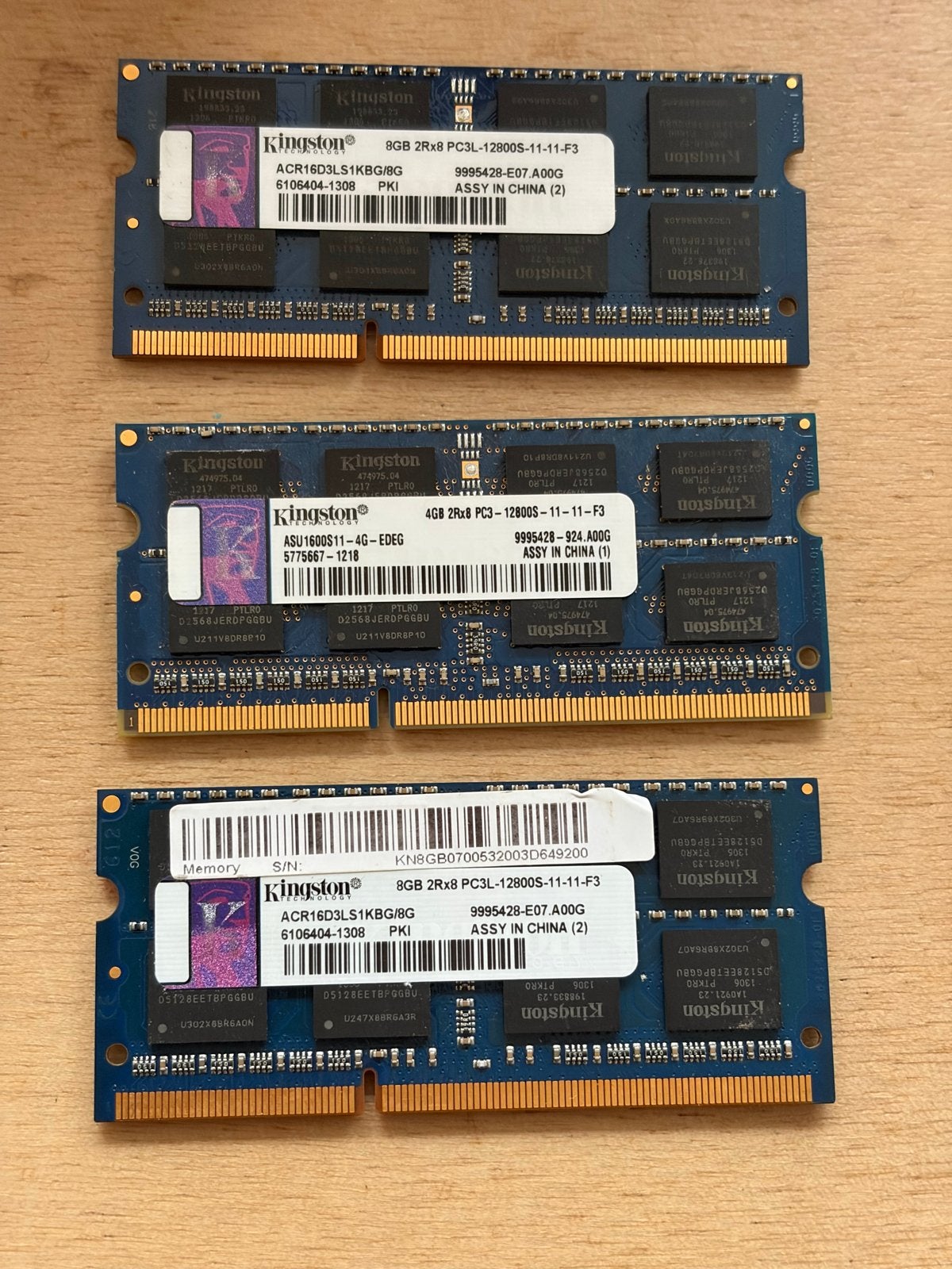 3x Kingston DDR3 RAM Geheugen (2x 8GB, 1x 4GB), Gebruikt, Server, DDR3, Ophalen of Verzenden