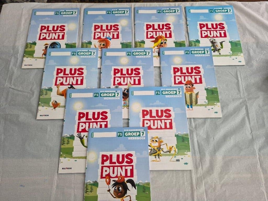 Pluspunt - Groep 7 - werkboek 7FS Blok 1 t/m 10 voor €40,00, Ophalen of Verzenden, Nieuw, Overige niveaus, Overige vakken
