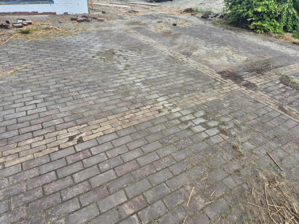 Gebakken klinkers rood en geel, Gebruikt, Keramiek, Klinkers, Ophalen of Verzenden