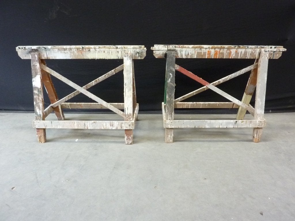 2 stuks solide houten schraag / bok /schragen 84cm hoog, Ophalen, Gebruikt, Handelsonderneming Hendriksen, Overige typen