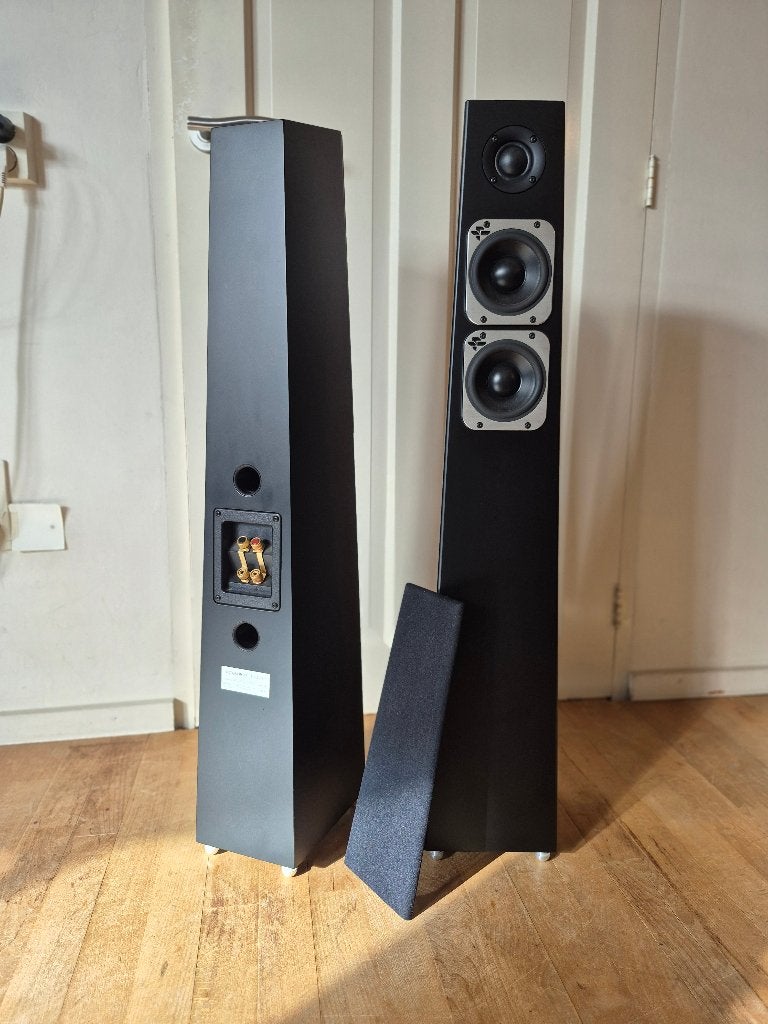 Totem speakers tribe towers, Vloerstaande luidspreker, Ophalen of Verzenden, Zo goed als nieuw, 150 watt of meer