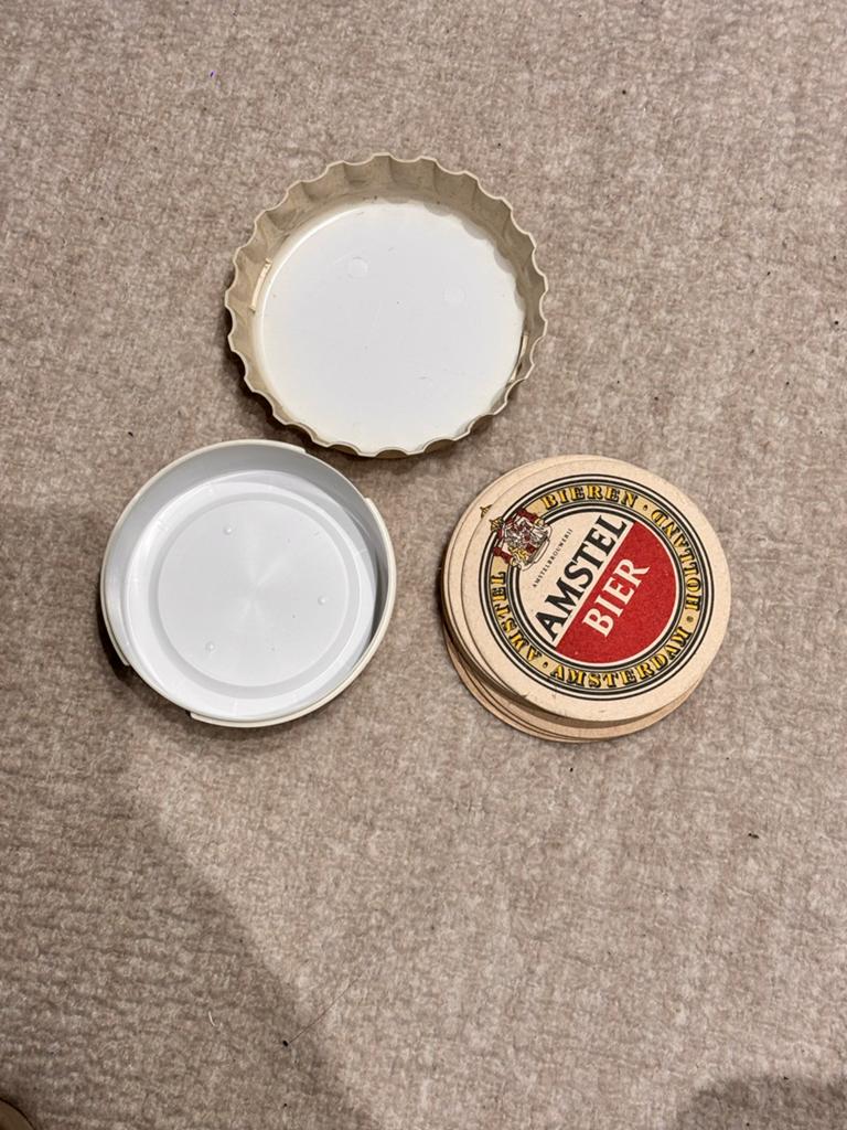 9 nieuwe Amstel bierviltjes in houder, Ophalen of Verzenden, Nieuw, Viltje(s), Amstel