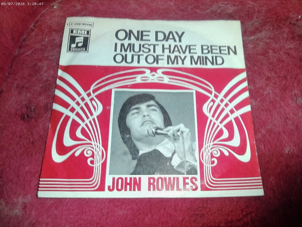 John Rowles - one Day / I must have been out of my mind, Cd's en Dvd's, Gebruikt, Fotohoes, 7 inch, Ophalen of Verzenden
