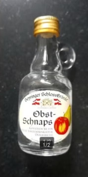 Obst-Schnaps flesje Seyringer Schlossbrande LEEG, Ophalen of Verzenden, Zo goed als nieuw, Overige typen