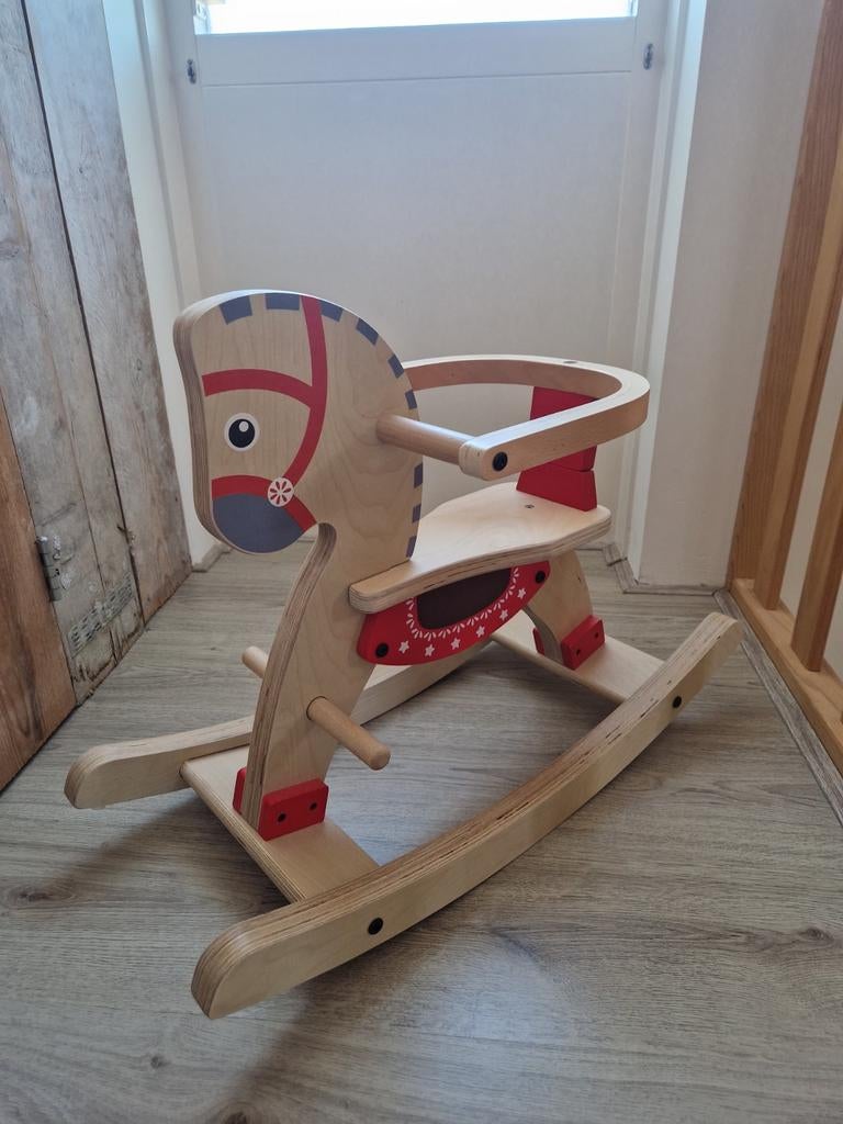 Bandits & Angels houten hobbelpaard, Kinderen en Baby's, Speelgoed | Houten speelgoed, Ophalen, Zo goed als nieuw, Rij- of Hobbelspeelgoed
