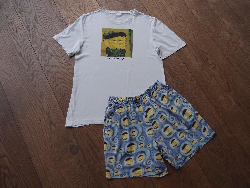 Stoere jongens heren H&M pyjama Sponge Van Gogh maat XS, Ophalen of Verzenden, Zo goed als nieuw, Maat 46 (S) of kleiner, H&M