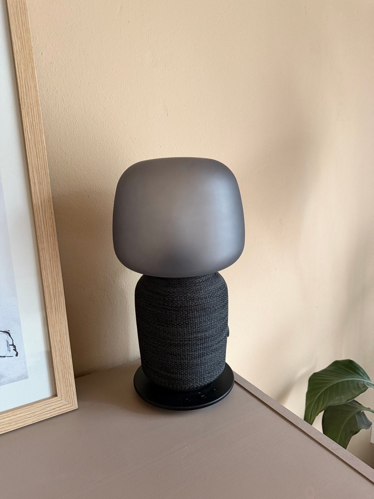 Zwarte Sonos Ikea Symfonisk tafellamp met wifi speaker, Ophalen, Slimme speaker, WiFi, Zo goed als nieuw