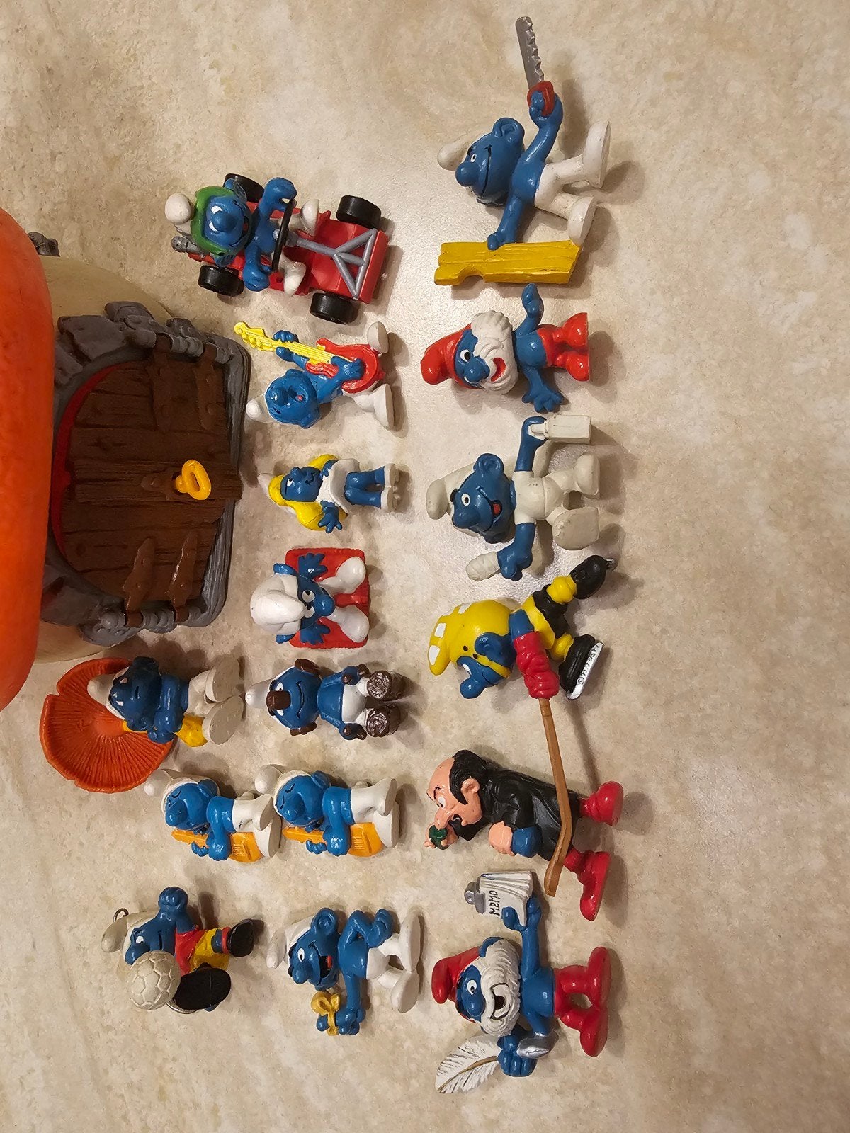 Grote Smurfen Collectie met Huisje, Verzamelen, Smurfen, Ophalen of Verzenden, Gebruikt, Brilsmurf, Huisje of Attribuut