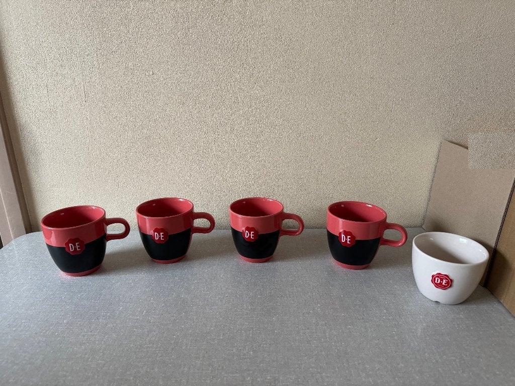 NIEUW mokken - mokjes van Douwe Egberts D.E. krijtmokken mok, Overige merken, Nieuw, Ophalen of Verzenden, Overige stijlen