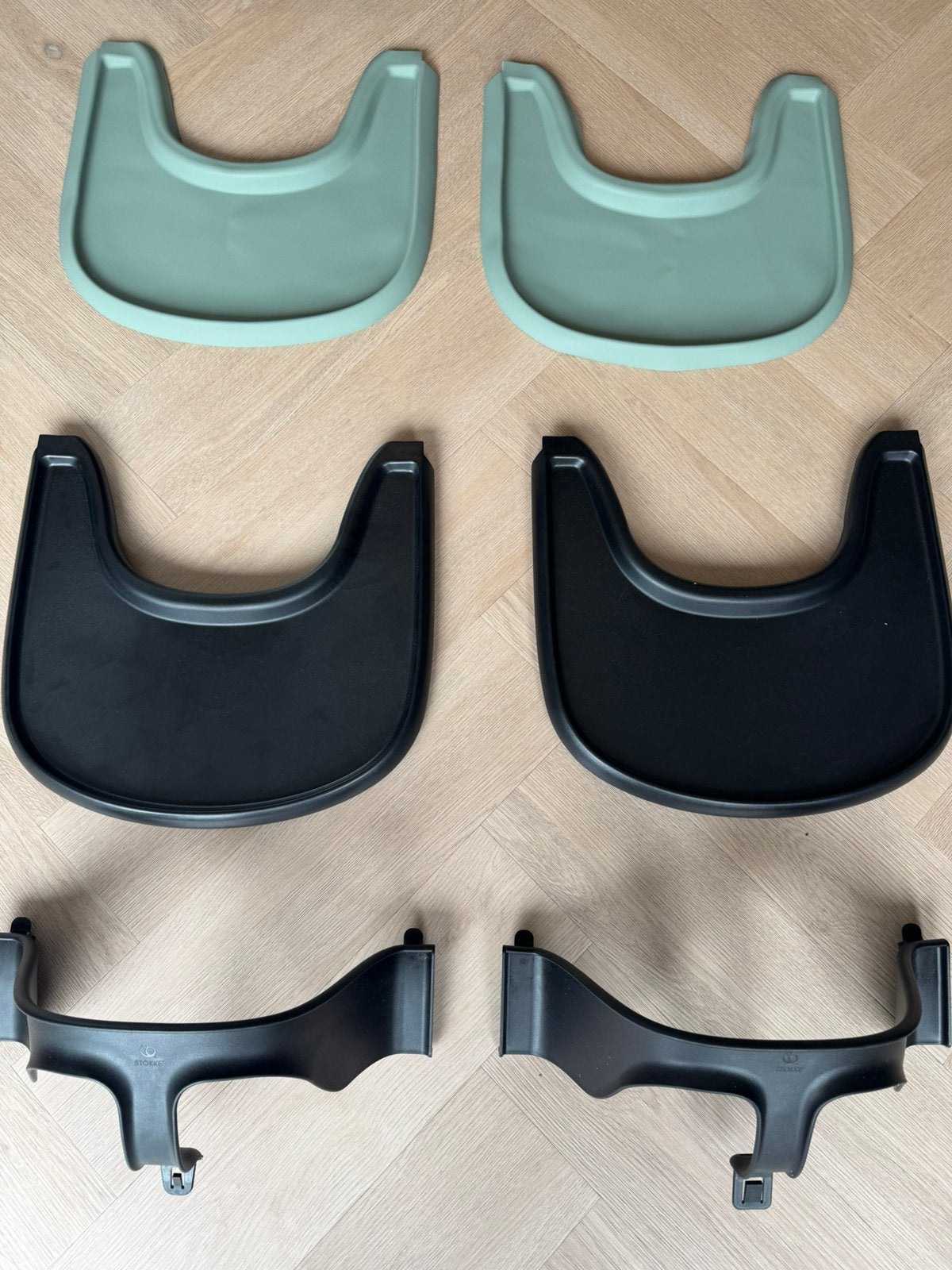 Stokke tripp trap tweeling zwart tray beugel, Kinderen en Baby's, Kinderstoelen, Ophalen, Zo goed als nieuw, Meegroeistoel