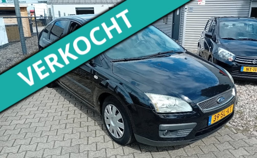 Ford Focus 1.6 74KW 5D 2006 Zwart NIEUWE APK! IJSKOUDE AIRCO, Auto's, 1596 cc, Zwart, 4 cilinders, Sound system