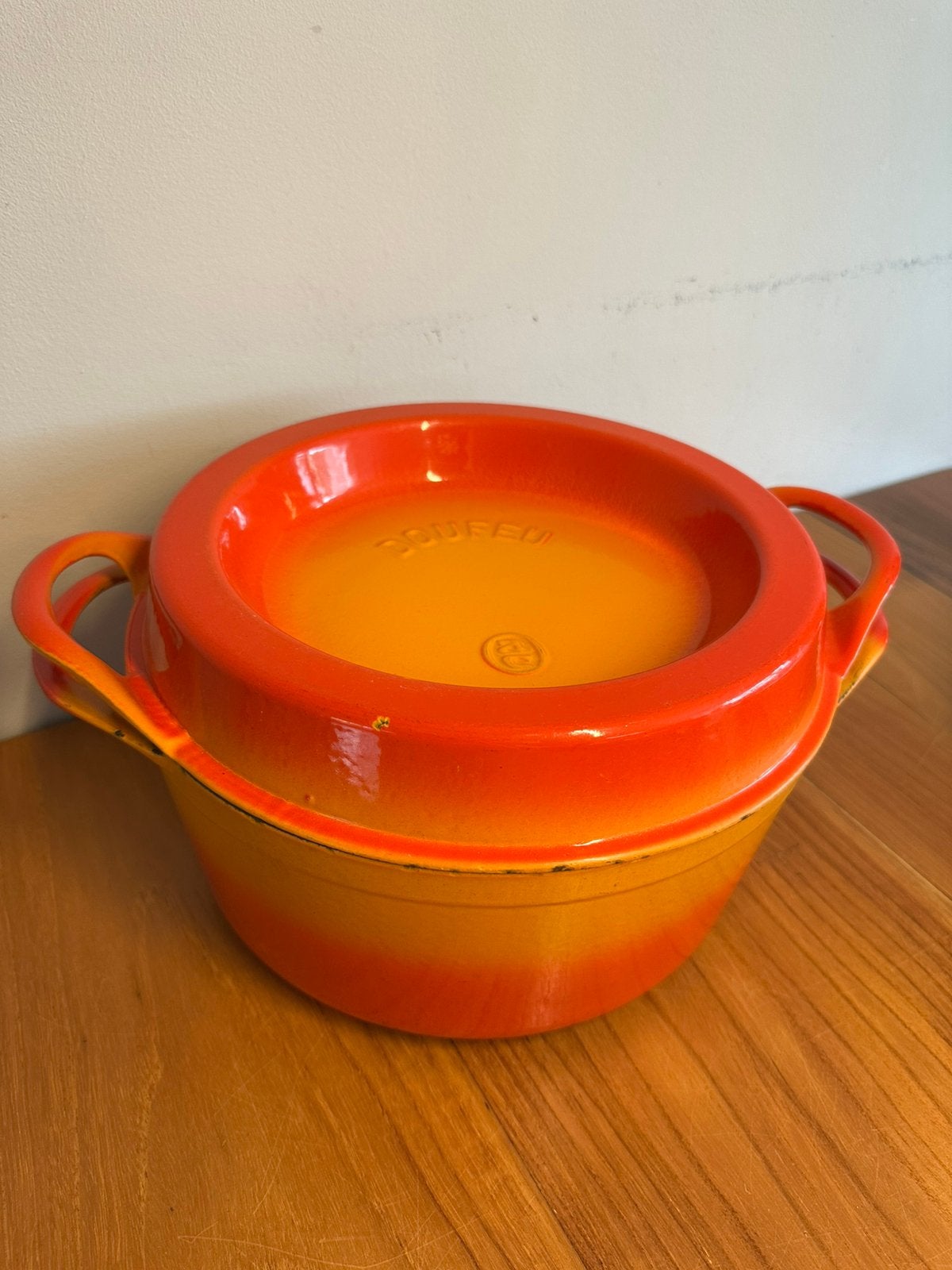Doufeu gietijzer cousances pan 26 cm, Huis en Inrichting, Keuken | Potten en Pannen, Ophalen of Verzenden, Gietijzer, Koekenpan of Braadpan