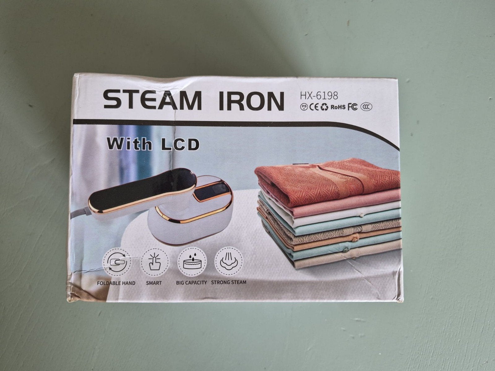 Nieuw steam iron  wit met goud met lcd, Witgoed en Apparatuur, Strijkijzers en Strijkplanken, Ophalen of Verzenden, Nieuw