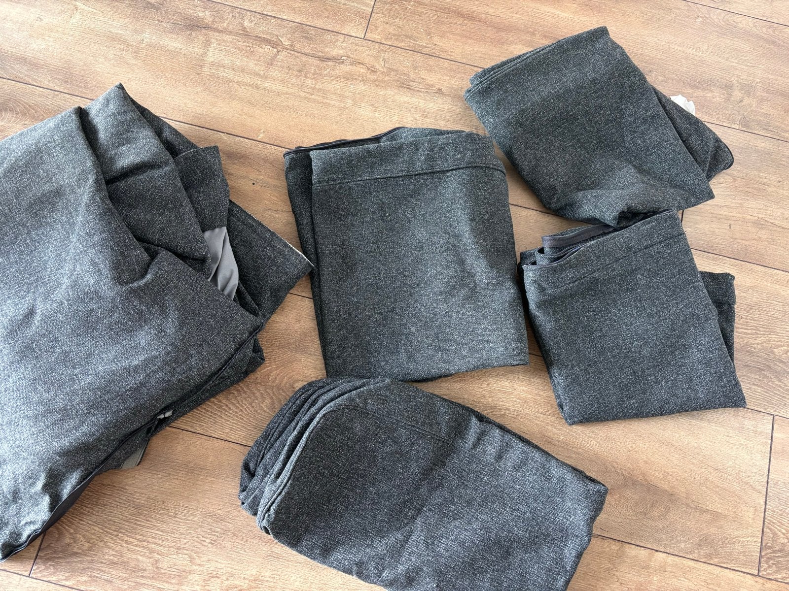 IKEA PÄRUP bankhoezen, donkergrijs, zo goed als nieuw, Huis en Inrichting, Ophalen, Zo goed als nieuw, Stof, Minder dan 150 cm