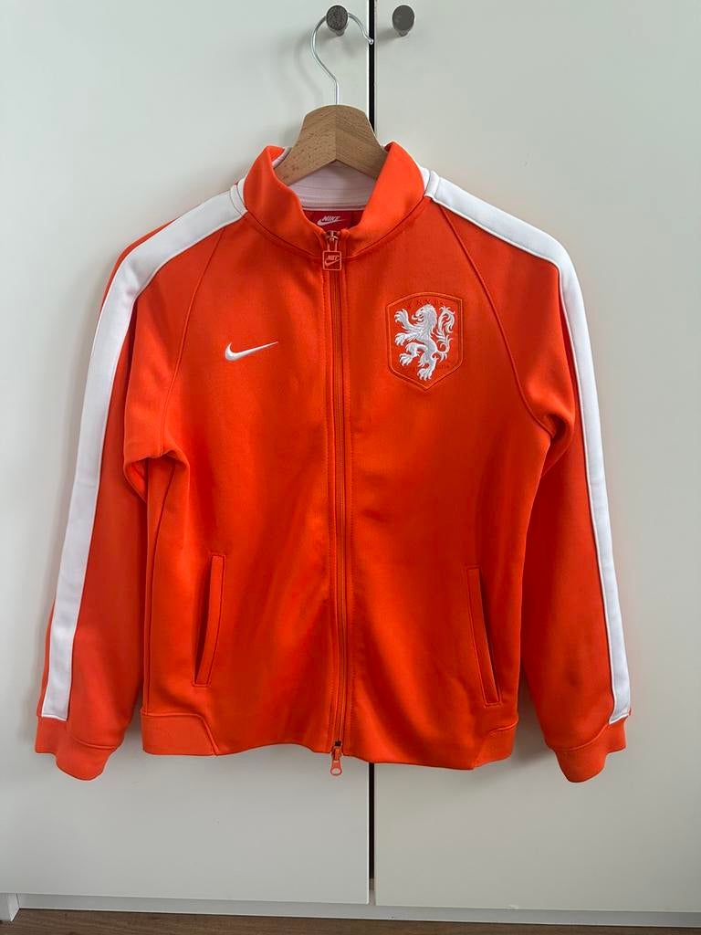 Nike Nederland KNVB Traningsjack - Oranje - WK - Koningsdag, Ophalen of Verzenden, Zo goed als nieuw, Jongen of Meisje, Trui of Vest