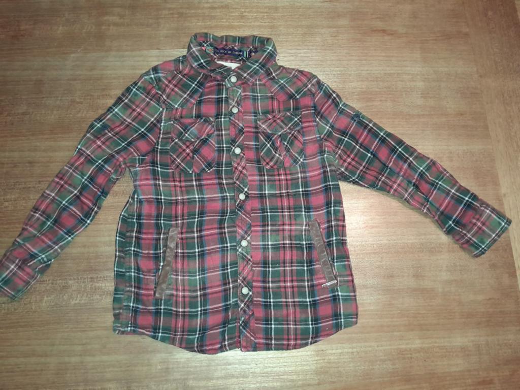 Blouse mt 116 ~ Houtakker geruit ~ Scotch Shrunk, Ophalen of Verzenden, Zo goed als nieuw, Jongen, Overhemd of Blouse
