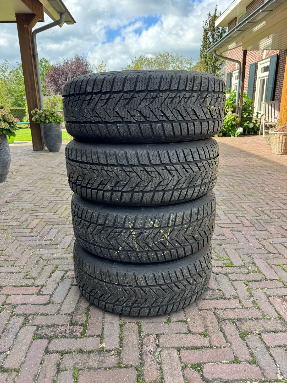 Vredestein Wintrac Xtreme S winterbanden op stalen velgen, Auto-onderdelen, Banden en Velgen, Ophalen, Gebruikt, Banden en Velgen