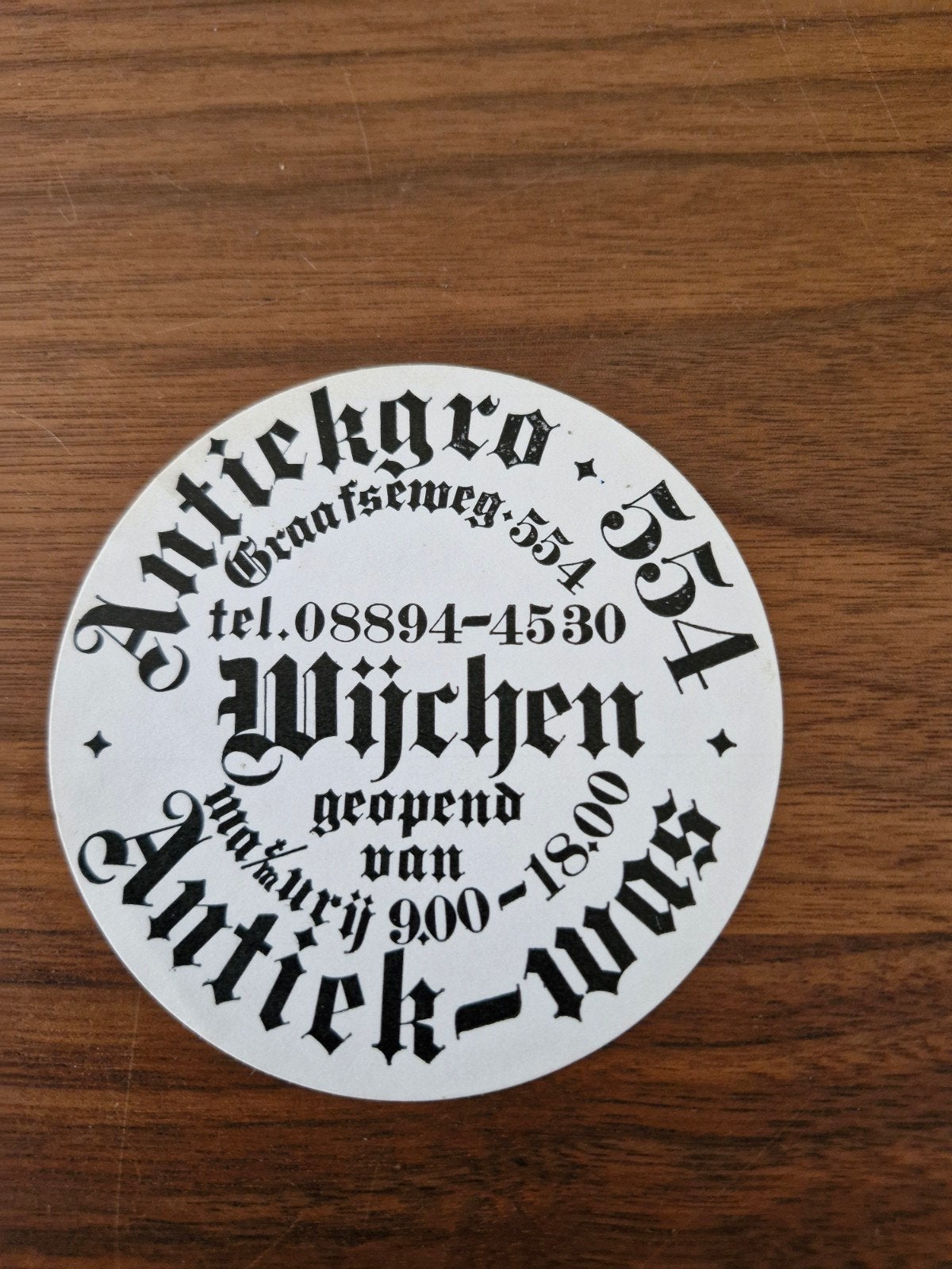 11509 Vintage Antiek-Was Wijchen Sticker - Antiek & Curiosa, Ophalen of Verzenden, Gebruikt