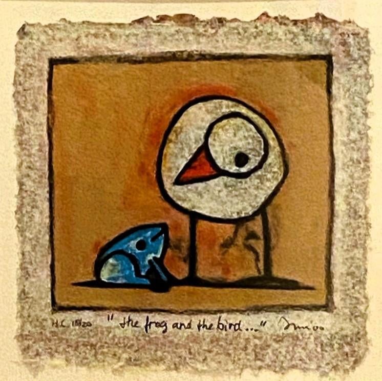 Hans Innemee -The frog and the bird - Bieden of kopen, Antiek en Kunst, Ophalen of Verzenden