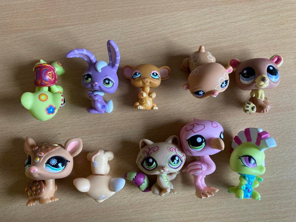 Littlest Pet Shop 10 stuks met tekeningen en bloemenpatroon, Ophalen of Verzenden, Zo goed als nieuw