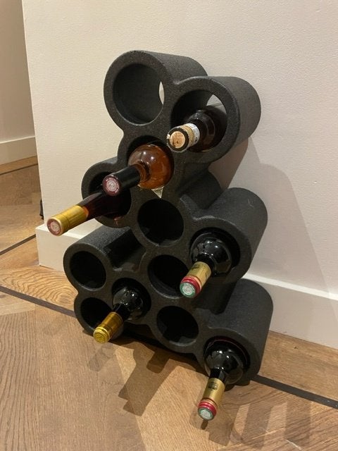 Wijnrek, design, Huis en Inrichting, Woonaccessoires | Wijnrekken, 5 tot 15 flessen, Ophalen of Verzenden, Zo goed als nieuw, Overige materialen