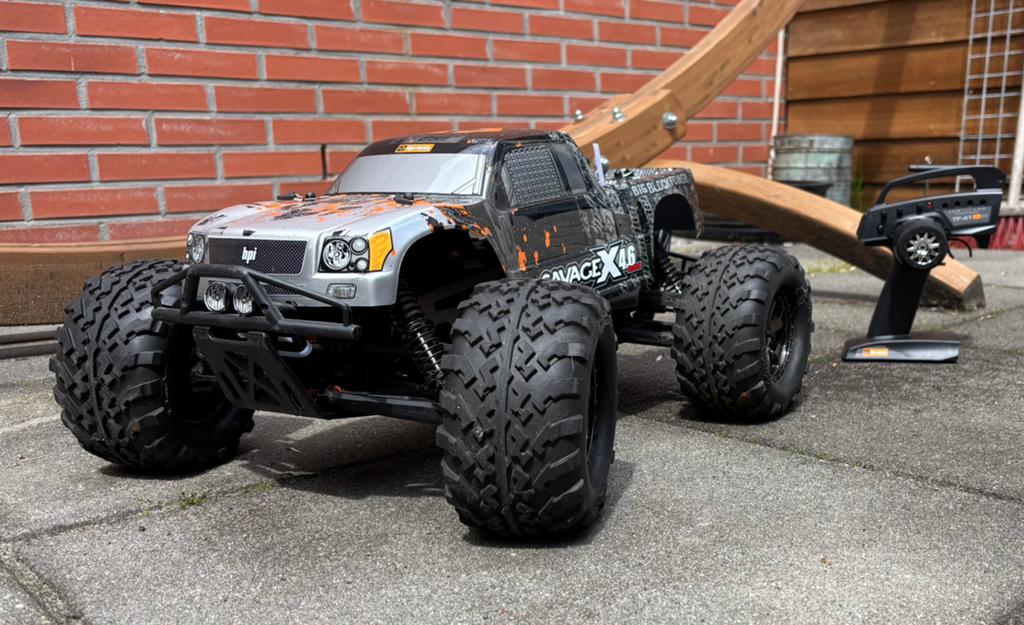 HPI Savage X 4.6 RC Nitro Monster Truck, Gebruikt, Auto offroad, Ophalen of Verzenden, Nitro